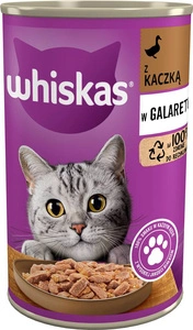 WHISKAS Adulte - nourriture humide pour chat à la gelée de canard 400g