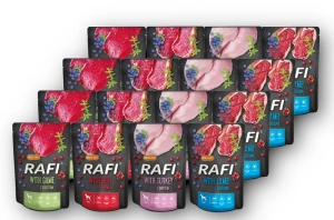 Rafi à la dinde pour chiens - sachet 300g (emballage noir)16x300g