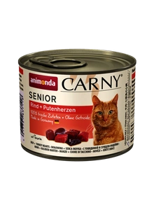 Animonda Cat Carny Senior Coeurs de boeuf et de dinde 200g x6