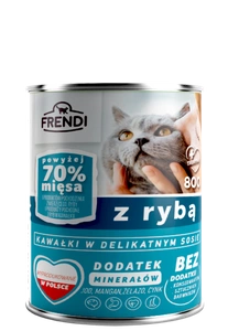 Pièces Frendi en sauce délicate au poisson 800g pour chats