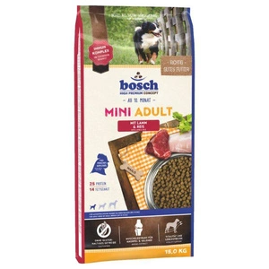 BOSCH Adult Mini Lamb & Rice 15kg+ Surprise gratuite pour chien