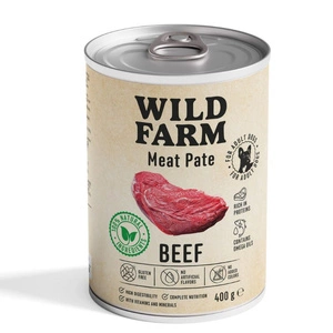Wild Farm Pate Bœuf 400 g - Alimentation sans gluten pour chiens
