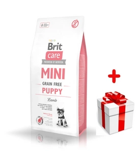 Brit Care Mini Grain Free Puppy Avec Agneau 2kg+ Surprise pour votre chien GRATUITES !