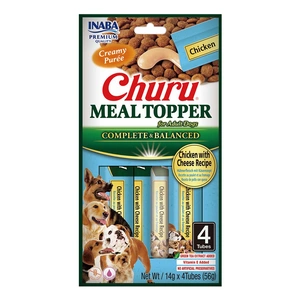 INABA Repas pour chien - Recette Poulet et Fromage 4x14 (56g)