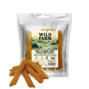 Filets de patates douces multivitaminés WILD FARM 500 g, friandise pour chien