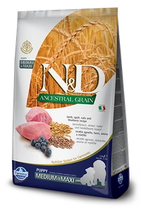 Farmina N&amp;D Ancestral Grain Canine Puppy Medium&amp;Maxi Lamb&amp;Blueberry 12 kg