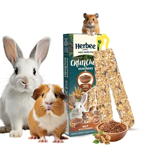 HERBEE cruncher pour rongeurs et lapins 115 g aux noix et aux graines de lin