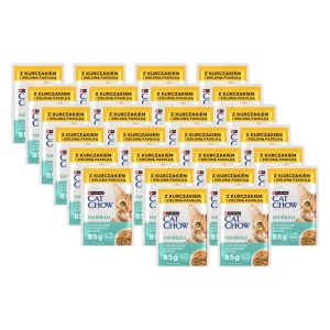 CAT CHOW Hairball Poulet et haricots verts en sauce 26x85g