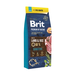 BRIT Premium Agneau By Nature Sensitive 15 kg + 3 kg