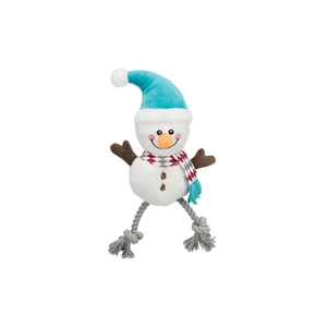 TRIXIE Bonhomme de neige jouet pour chien, polyester/coton, 41 cm, avec effets sonores et ficelle