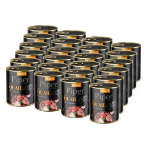 DOLINA NOTECI Piper pour chiens avec caille et canneberge 24x800g