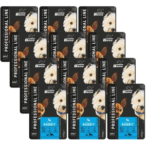 SUPER BENO Sachet adulte pour chiens de petite et moyenne taille au lapin 12x100g