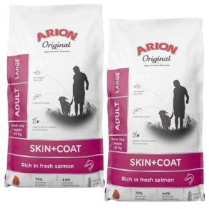 ARION Original Skin & Coat Adulte Saumon et Riz Grandes Races 2x12kg