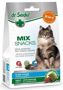 Laboratoire DermaPharm Dr Seidel Mix 2-in-1 Friandises pour une haleine fraîche et la décongestion pour chats 60g