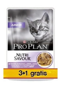 Purina Pro Plan Junior Dinde 4x85g (3+1 GRATUIT)