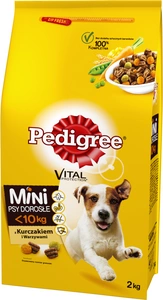 Pedigree Croquettes pour petits chiens adultes au poulet et aux légumes 2kg x2