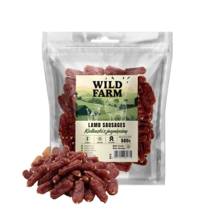 Saucisses d'agneau WILD FARM 500 g, friandises pour chien