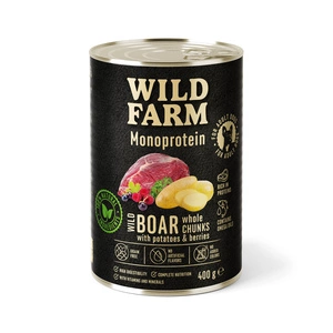 WILD FARM Aliment hypoallergénique pour chiens Monoprotein Wild Boar 400g