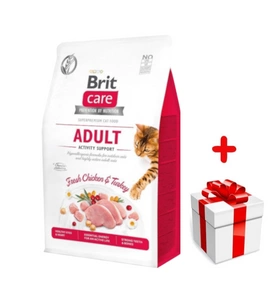 Brit Care Cat Grain-Free Aldut Activity Support avec poulet et dinde 400g+Surprise