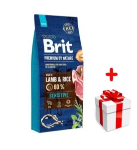 BRIT Premium Agneau sensible By Nature 8 kg+Surprise
