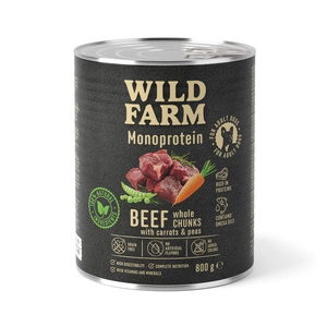 Nourriture hypoallergénique pour chien WILD FARM Monoprotein Beef 800g
