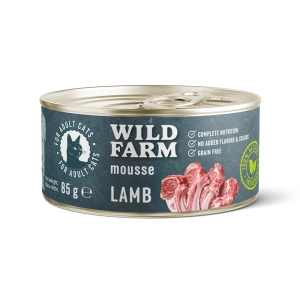 WILD FARM Mousse Agneau 85g - mousse sans céréales pour chats