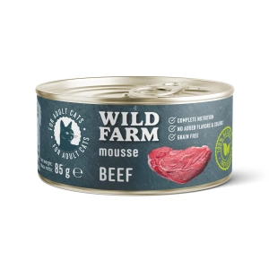 WILD FARM Mousse Beef 85g - mousse sans céréales pour chats