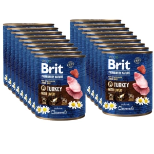 Brit Premium By Nature Turkey With Liver 18x800g
