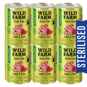 WILD FARM Premium Grain Free Agneau et Thon 12X400g - nourriture sans céréales pour chats stérilisés