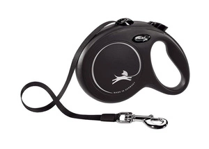 Flexi Laisse New Classic S Sangle 5m jusqu'à 15kg Noir  + Surprise gratuite pour chien