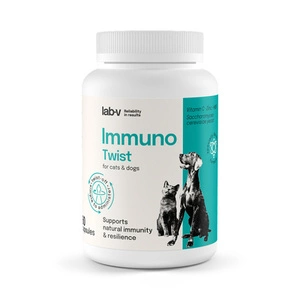Lab-v Immuno Twist – soutien de l'immunité naturelle et de la vitalité des chiens et des chats – 60 capsules à ouverture facile