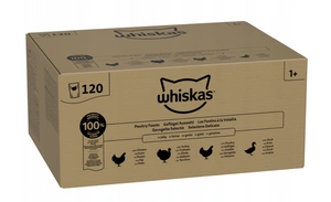Whiskas Festin de volaille 120x85g Nourriture humide pour chat adulte en gelée