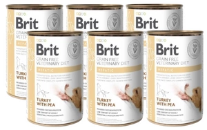 Brit Grain Free Veterinary Diet Dog Hepatic avec dinde et pois 6x400g