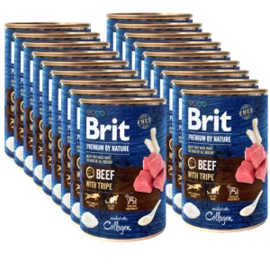Brit Premium Bœuf aux tripes by Nature 18x400g