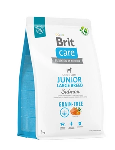 BRIT CARE Dog Grain-free Junior Grande Race Saumon 3kg