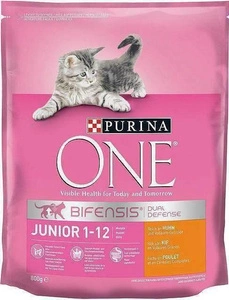 Purina One Junior Nourriture au poulet pour chatons 800g x2