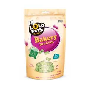 LOLO PETS Biscuits en forme d'ossements pour chiens S menthe 350g