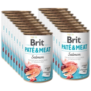 Brit Pate & Meat avec du saumon 18x400g