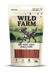 WILD FARM lamelles de lapin 80g friandise pour chien