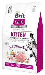 Brit Care Cat Grain-Free Kitten Croissance et développement sains Avec du poulet et de la dinde 2kg x2