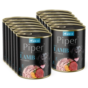DOLINA NOTECI Piper pour chiens agneau avec carottes 12x800g