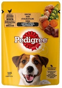 Pedigree nourriture humide pour chiens adultes avec poulet et légumes en sauce 100g