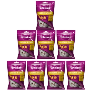 WHISKAS Healthy Shine 8x45g gâterie pour chat, avec du poulet