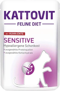 Kattovit Sensitive poulet+canard sachet de 85g