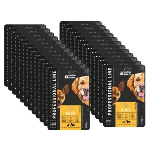 SUPER BENO Sachet adulte pour chiens de petite et moyenne taille au canard 24x100g