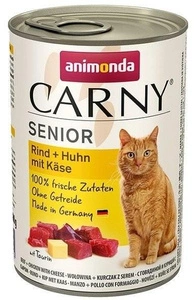 ANIMONDA Chat Carny Senior goût : Bœuf, poulet, fromage 400g  x6