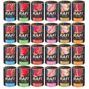 Dolina Noteci Rafi pour chien mélange de saveurs 24x400g