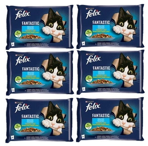 FELIX Fantastic Saveurs campagnardes en gelée de saumon et de truite 12x(4x85g)