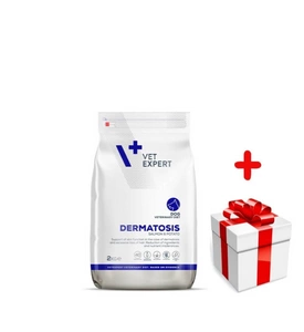 VETEXPERT Veterinary Diet Dog Dermatosis Salmon&Potato 2kg + Surprise pour votre chien GRATUITES !