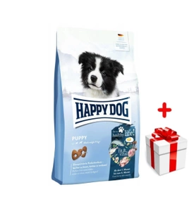 HAPPY DOG Fit&Vital Puppy, nourriture sèche pour chiots, 1-6 mois, 10 kg+Surprise